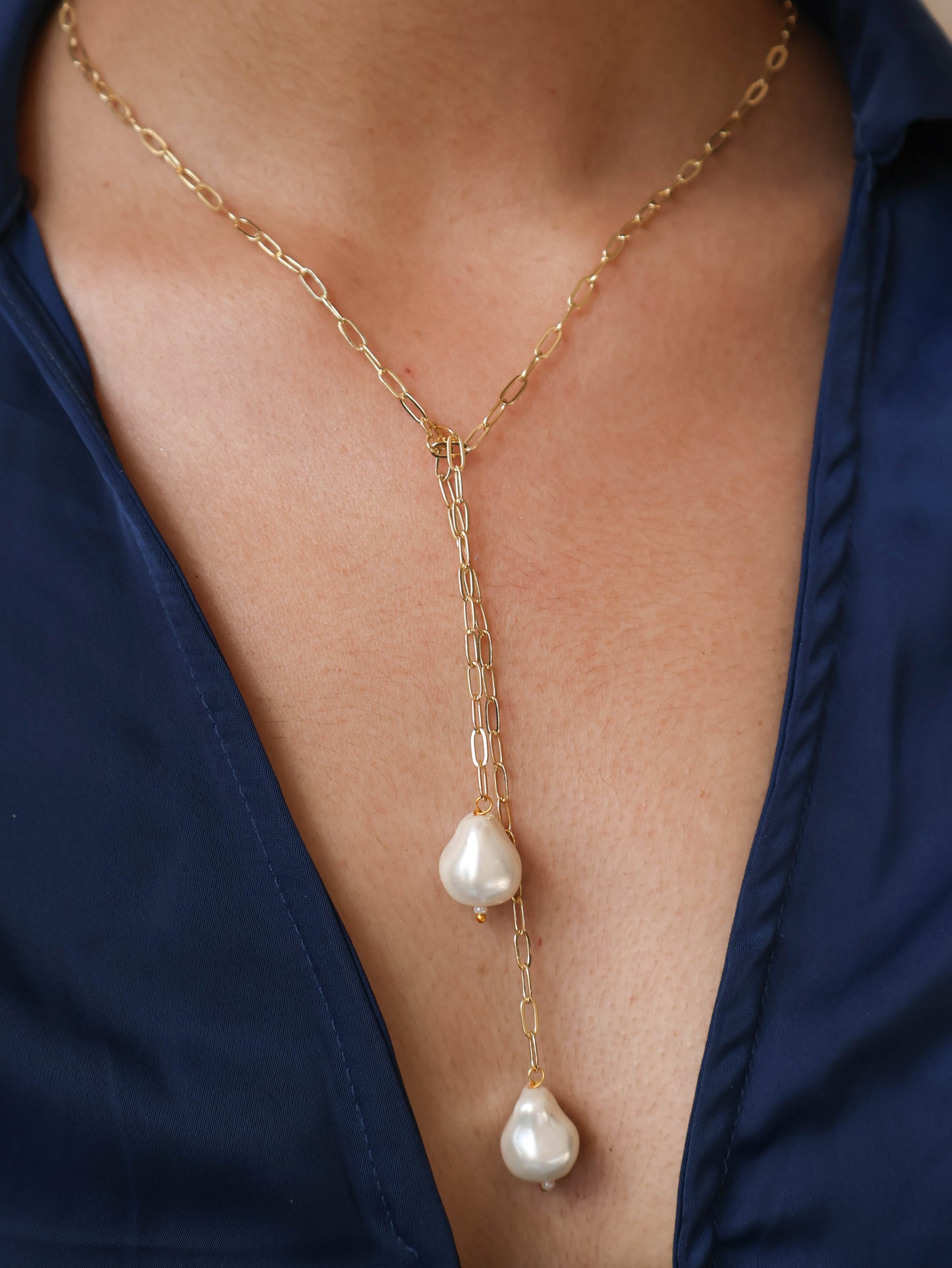 Miska Pearl Wrap Necklace
