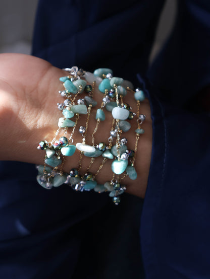 Pleasure Turquoise Wrap Wrist Watch