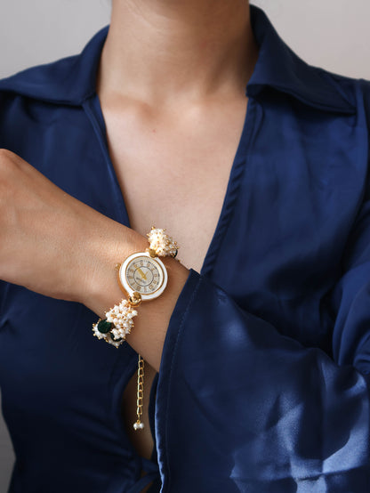 Raina Green Wrist Watch with Detachable Hangings