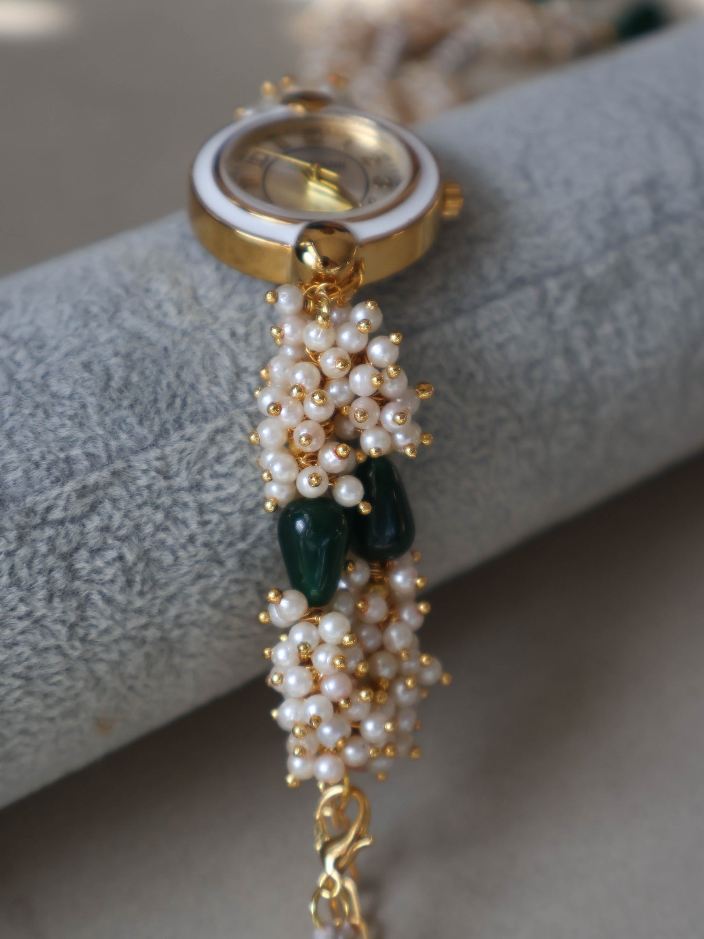 Raina Green Wrist Watch with Detachable Hangings