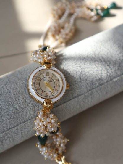 Raina Green Wrist Watch with Detachable Hangings