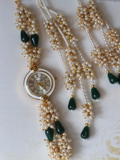 Raina Green Wrist Watch with Detachable Hangings
