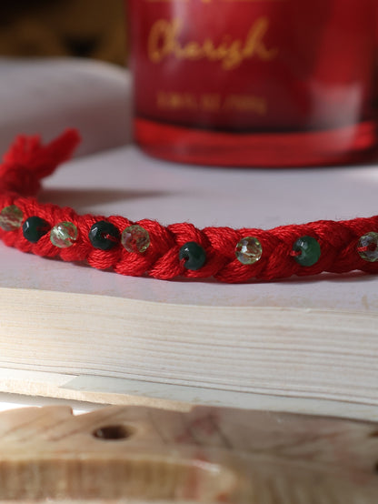 Medha Green Drop Rakhi