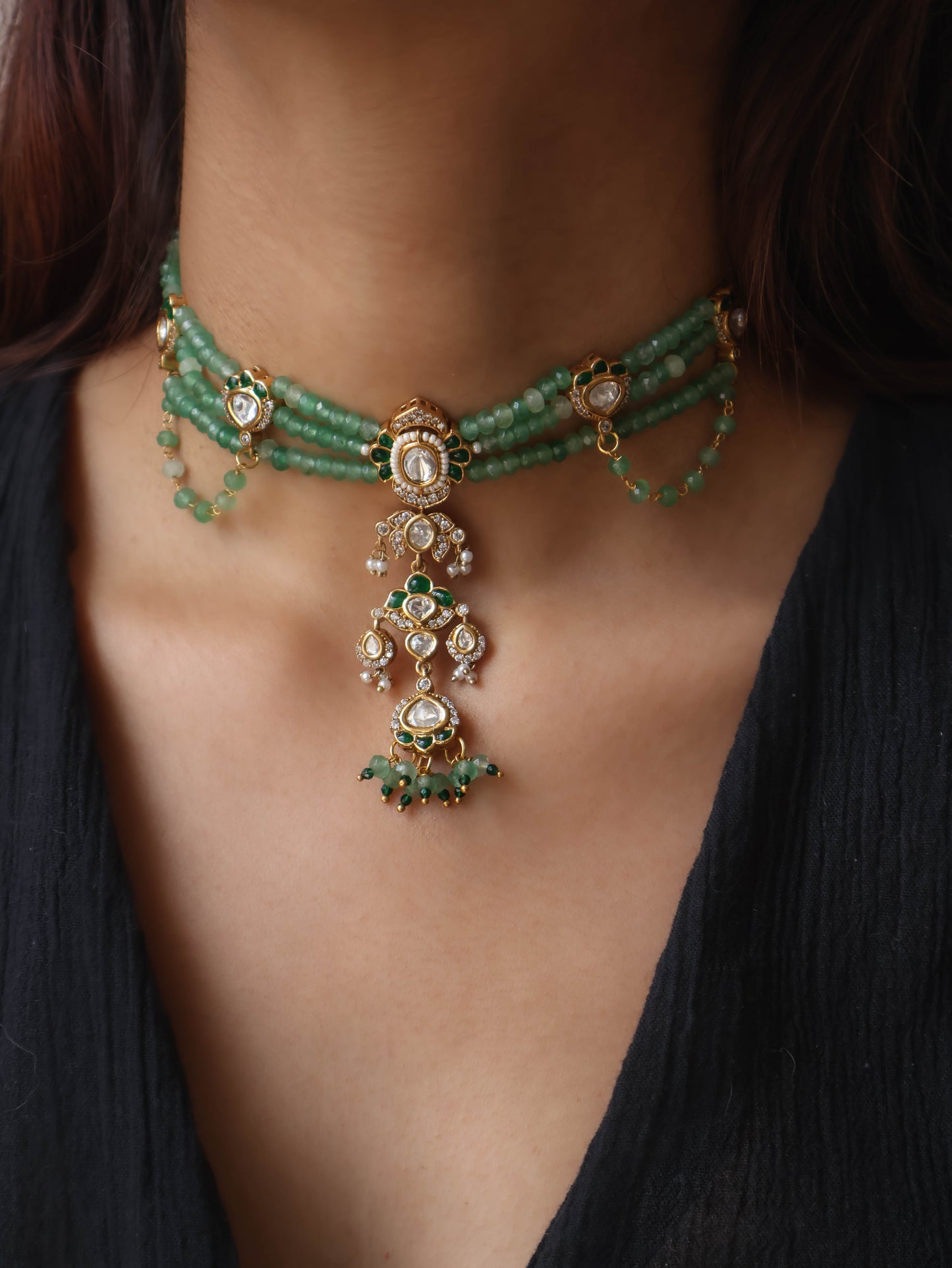 Penny Green Polki Choker Necklace