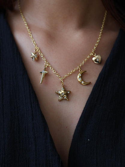 Midnight Charms Necklace