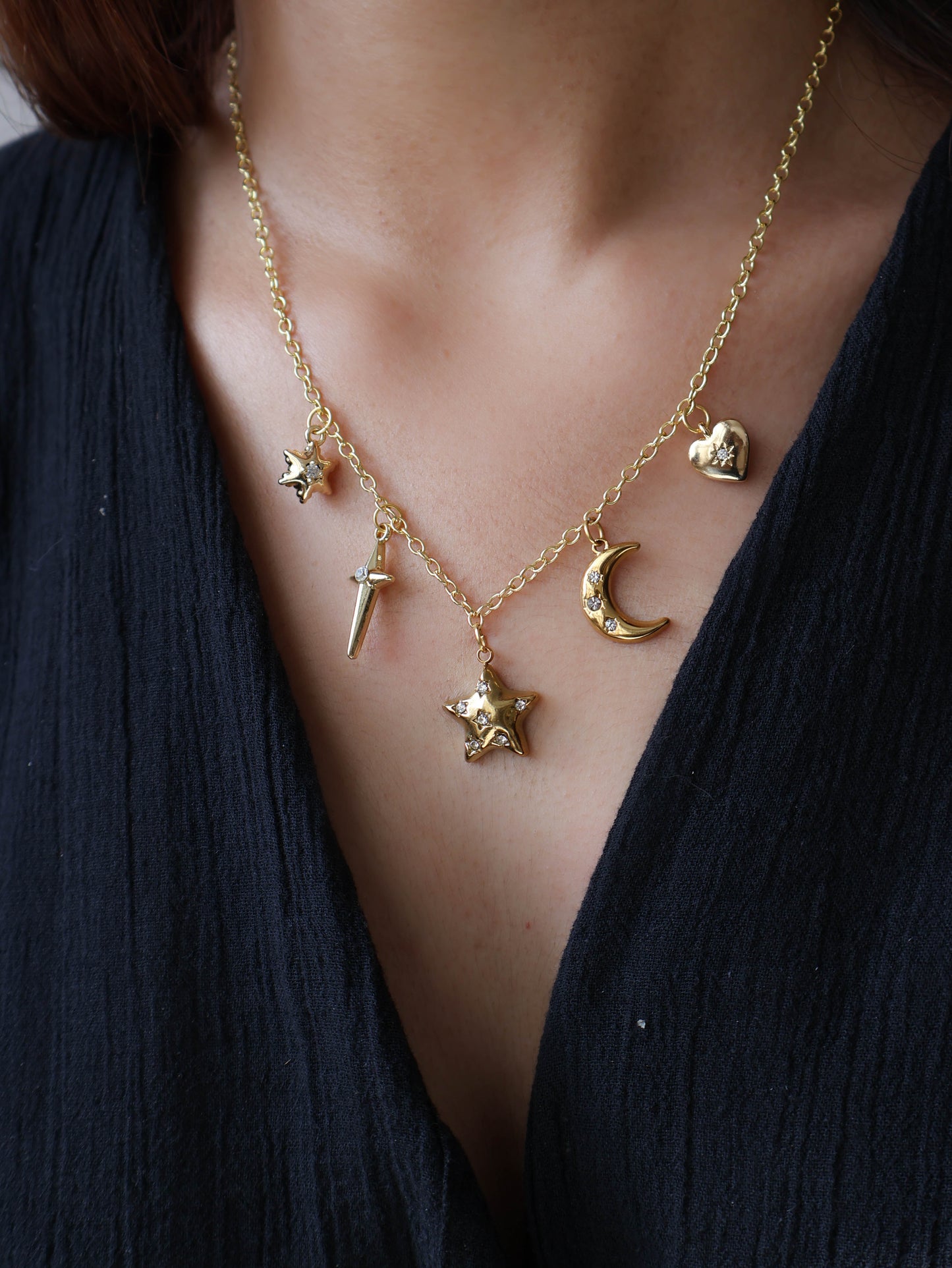 Midnight Charms Necklace