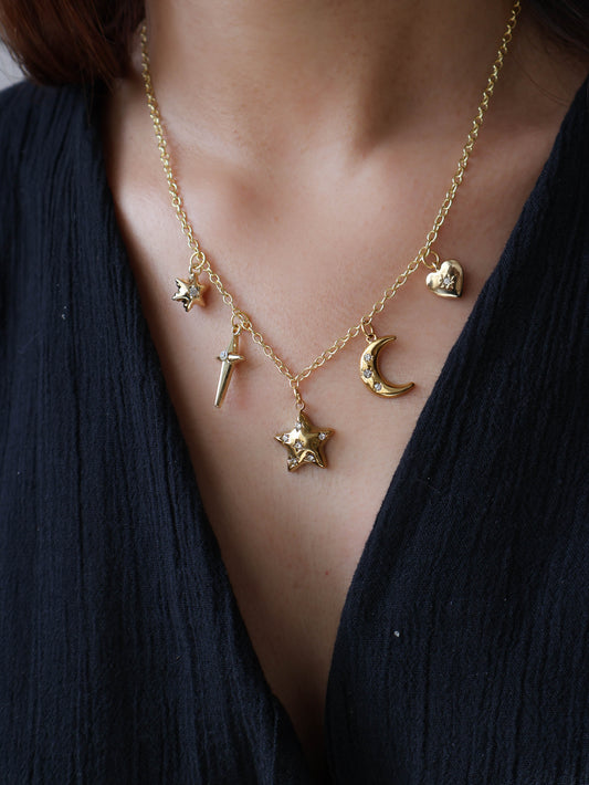Midnight Charms Necklace