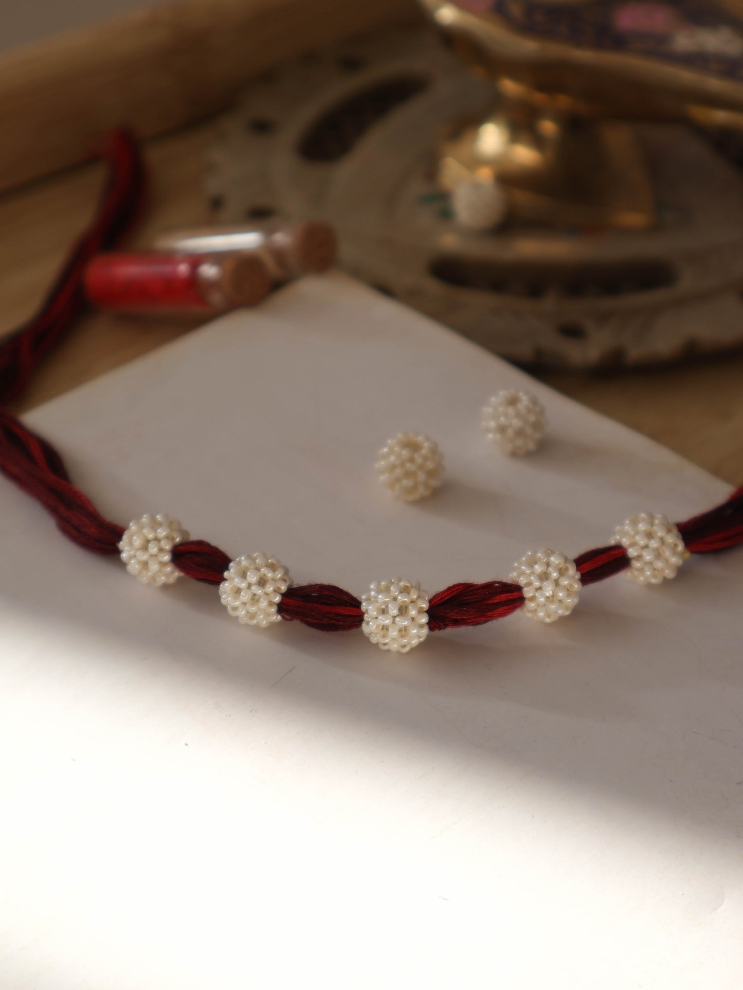 Red-Maroon Dana Rakhi
