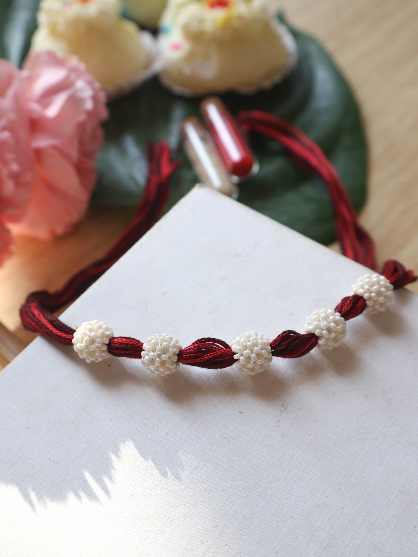 Red-Maroon Dana Rakhi