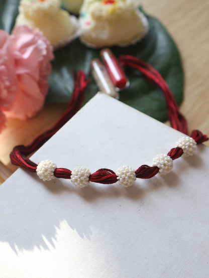 Red-Maroon Dana Rakhi