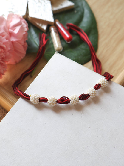 Red-Maroon Dana Rakhi