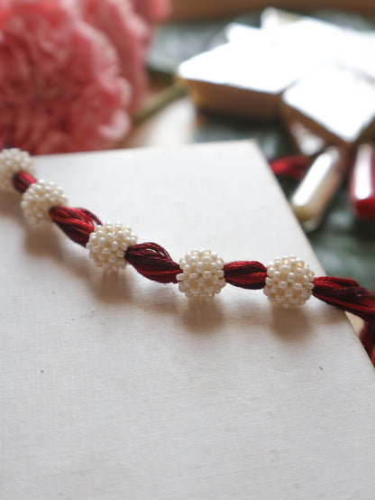 Red-Maroon Dana Rakhi