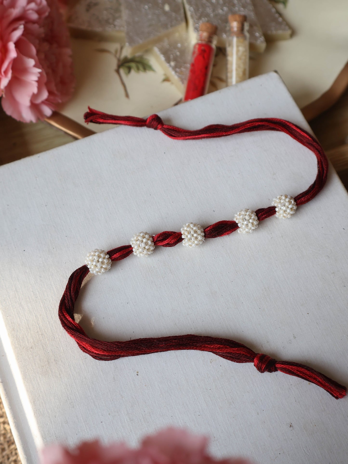 Red-Maroon Dana Rakhi