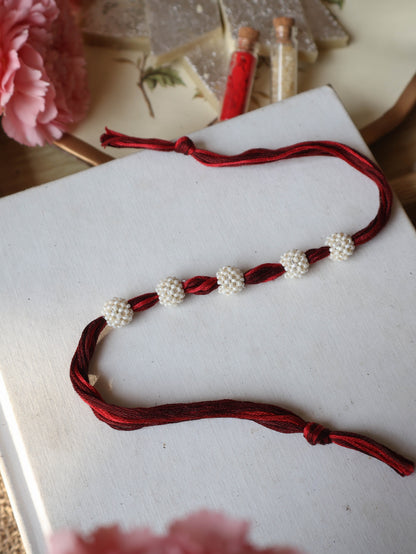 Red-Maroon Dana Rakhi