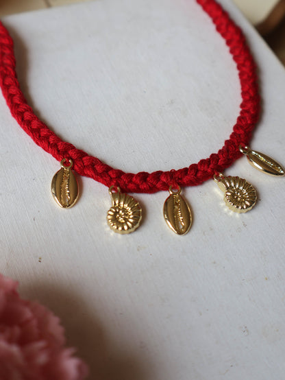 Sea Wave Charms Red Rakhi