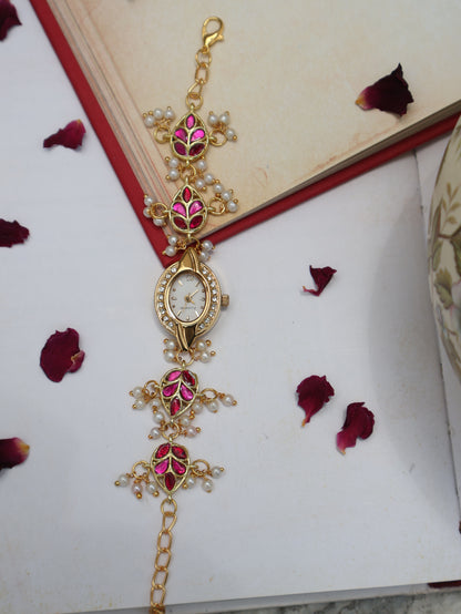 Scarlet Leaf Wrist Watch