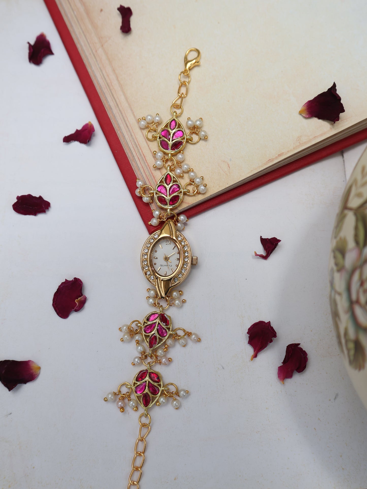 Scarlet Leaf Wrist Watch