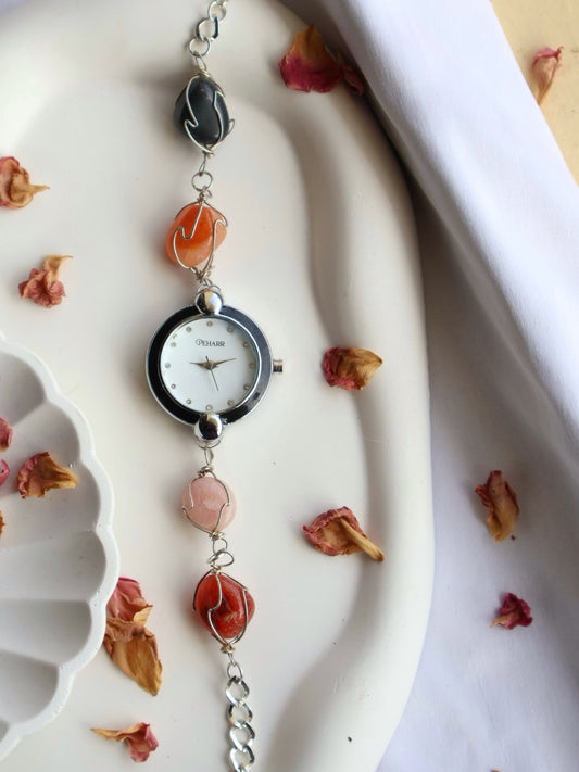 Salmon Stone Wrist Watch