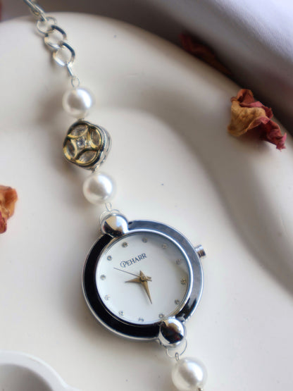 Silver Bloom Wrist Watch
