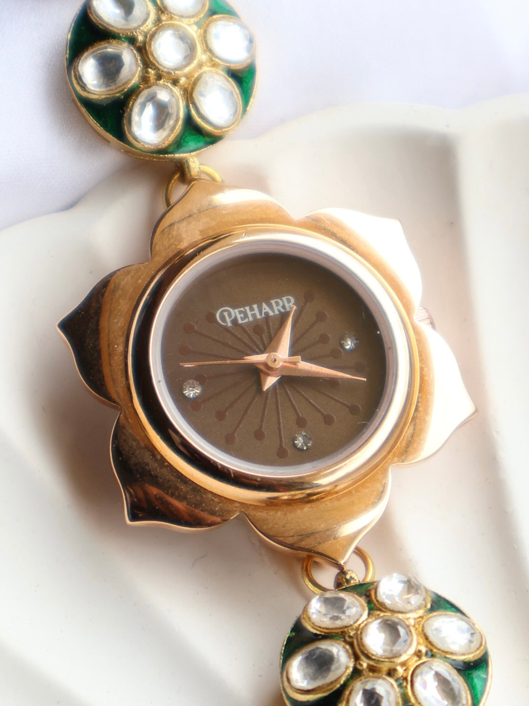 Stone Flower Wrist Watch