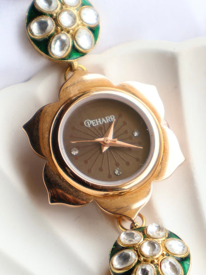 Stone Flower Wrist Watch