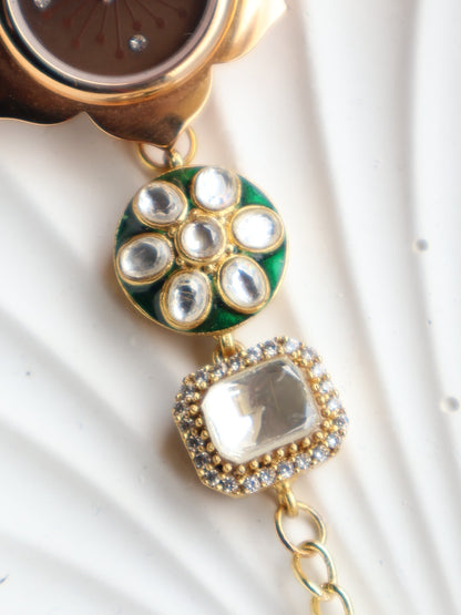 Stone Flower Wrist Watch