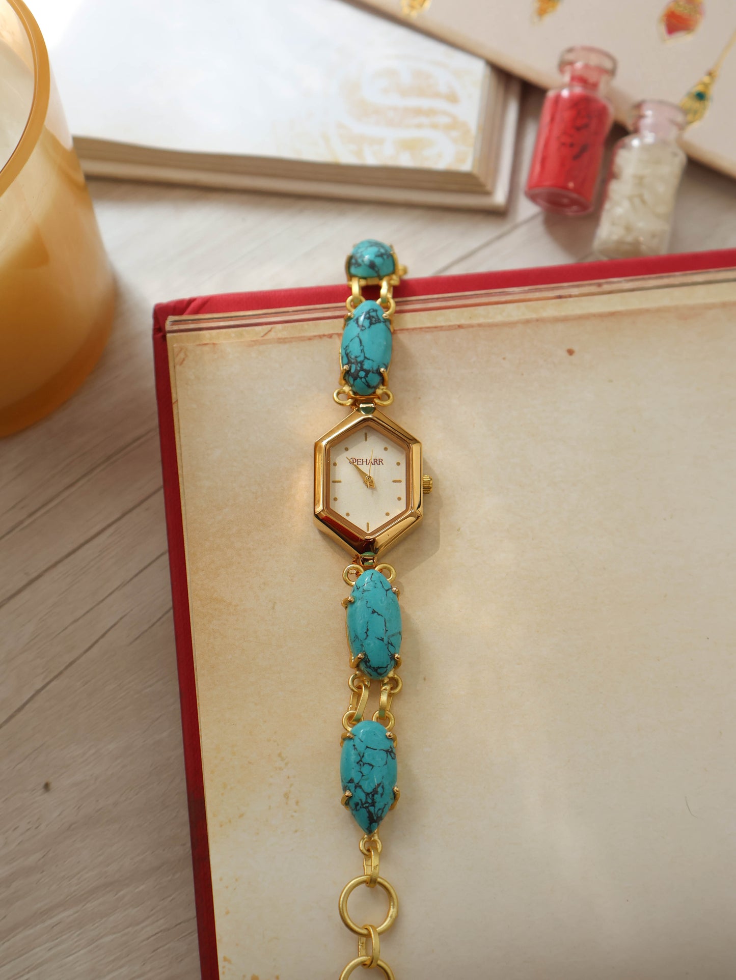 Phiroza Stone Wrist Watch