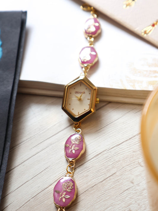 Rooh Pink Wrist Watch