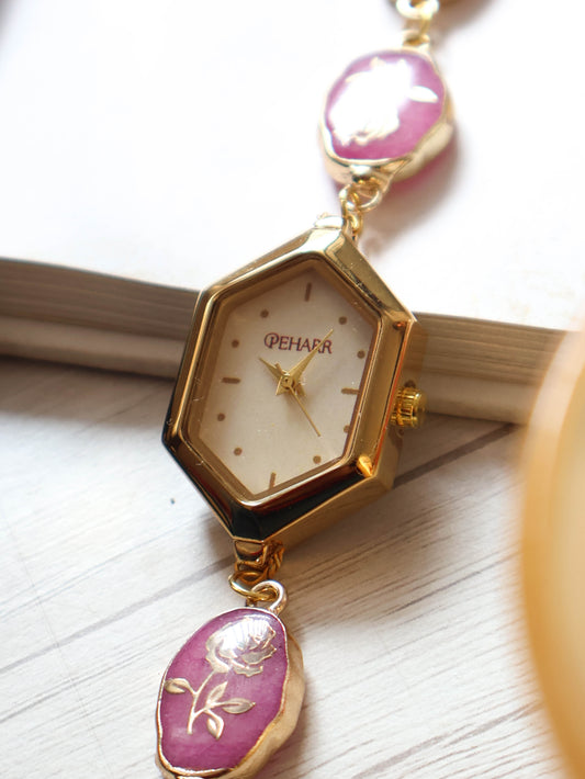 Rooh Pink Wrist Watch
