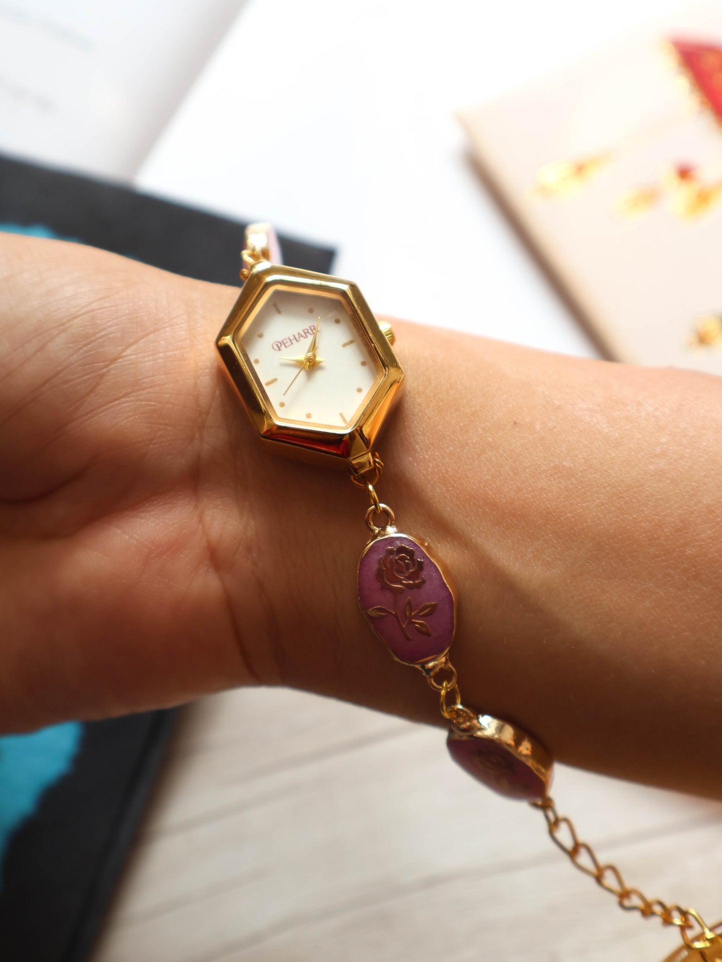 Rooh Pink Wrist Watch