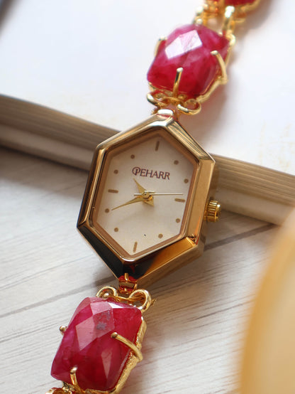 Pink Meadow Wrist Watch