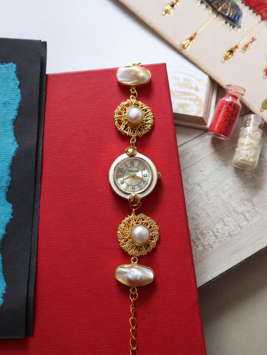 Pearl Cage Wrist Watch