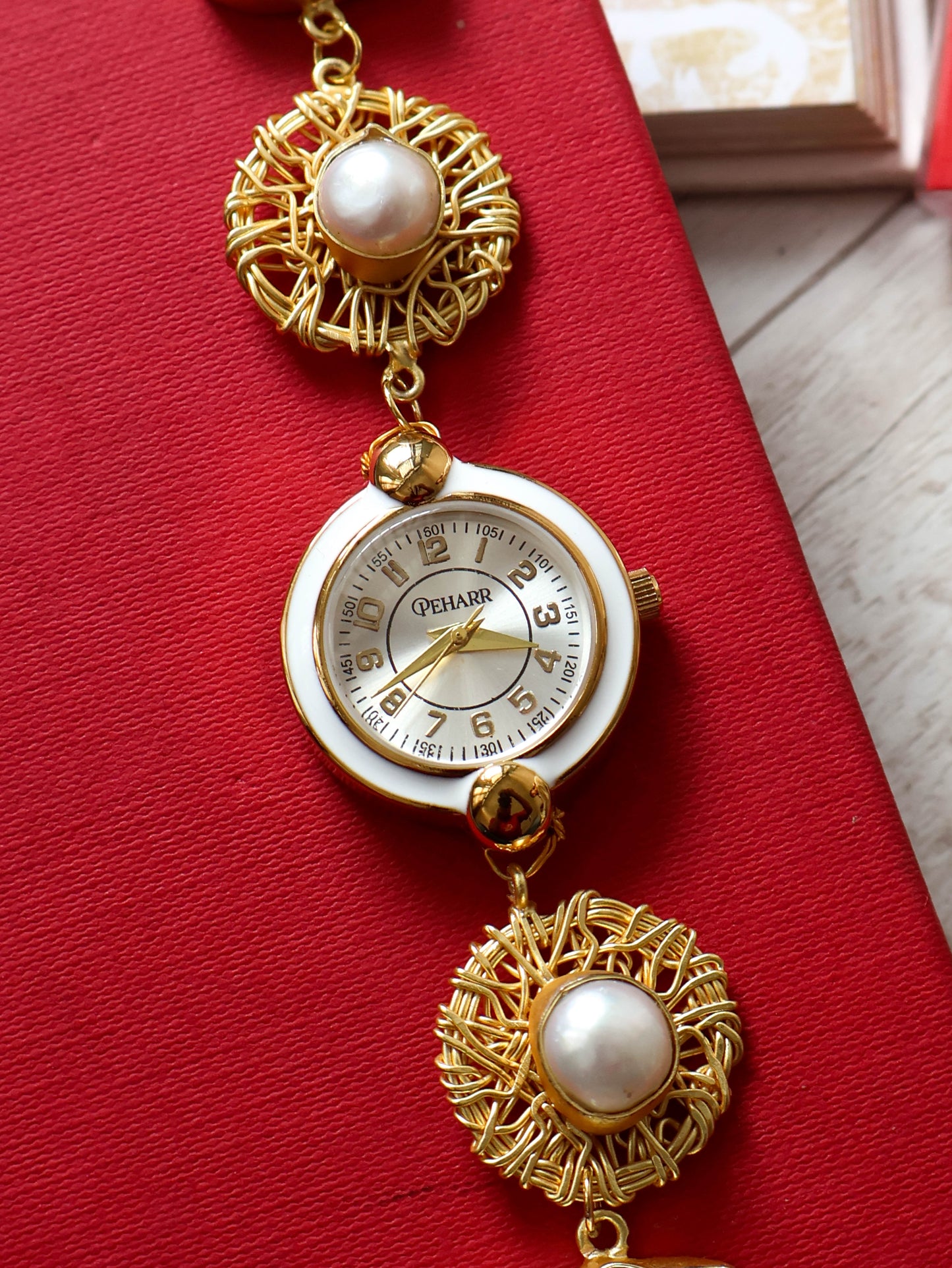 Pearl Cage Wrist Watch