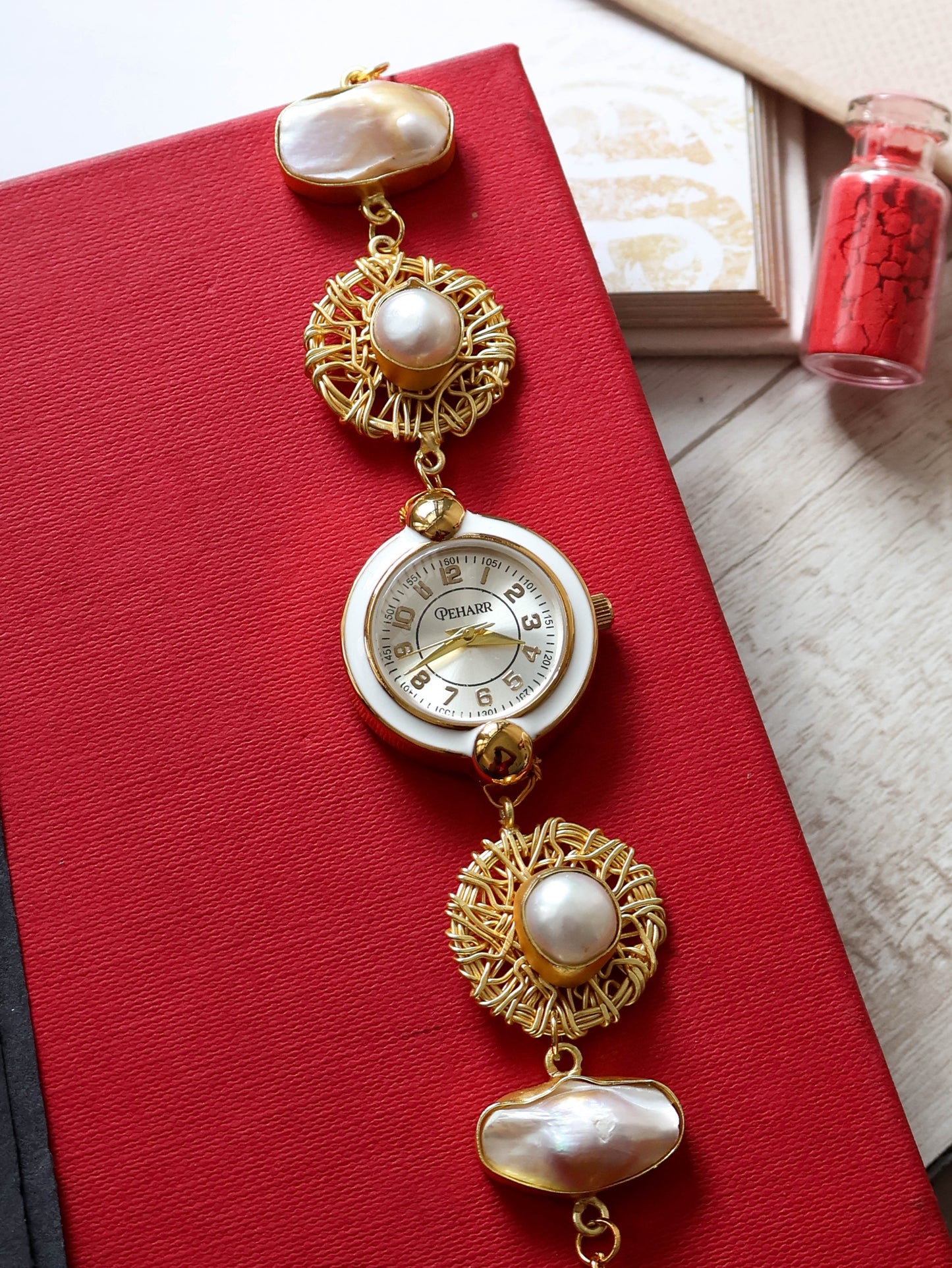 Pearl Cage Wrist Watch