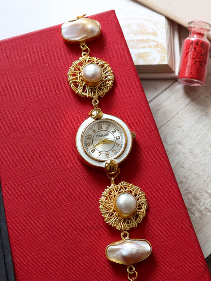 Pearl Cage Wrist Watch