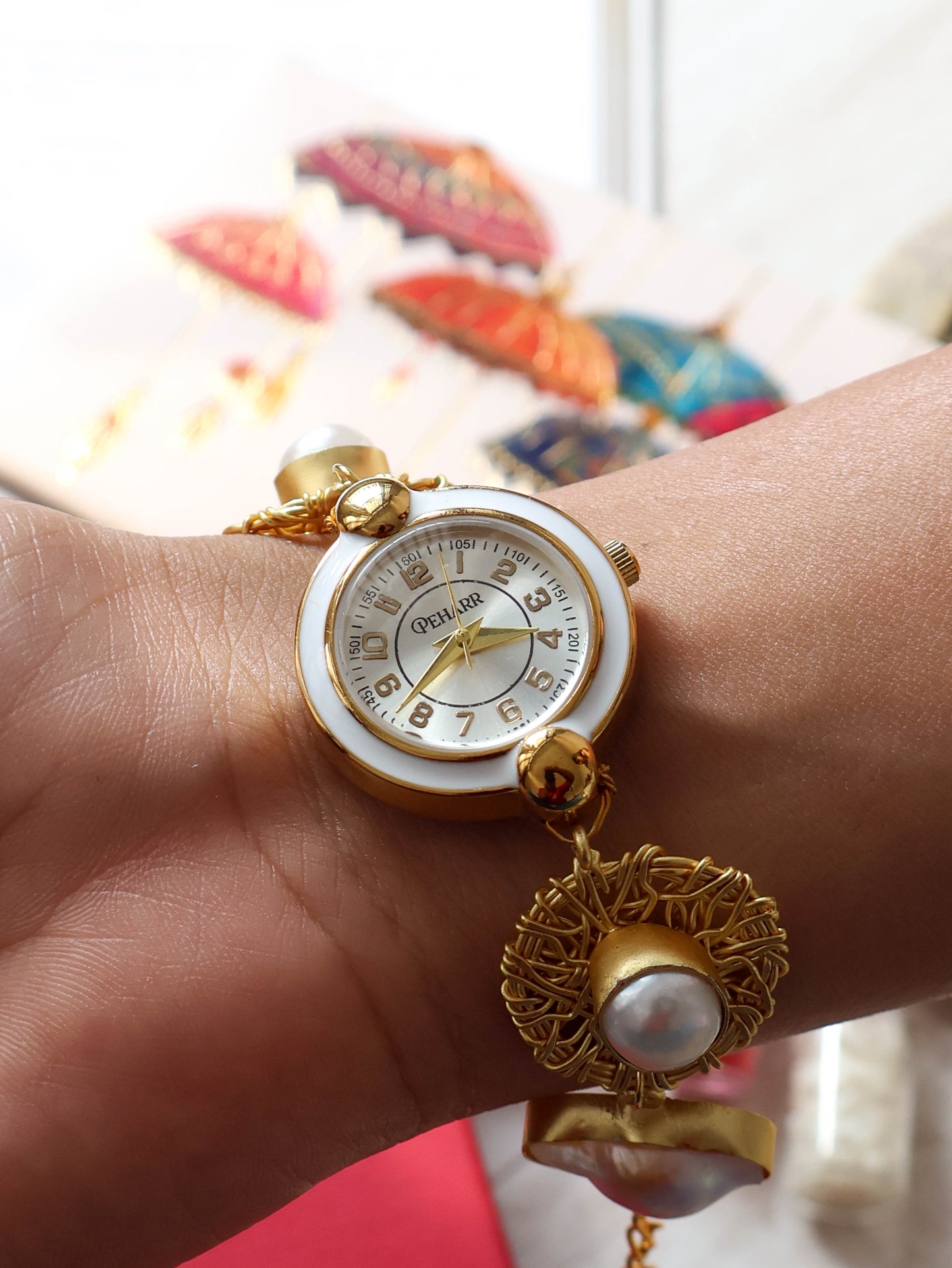 Pearl Cage Wrist Watch
