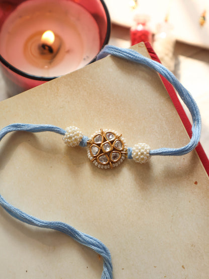 Jigar Polki Blue Rakhi