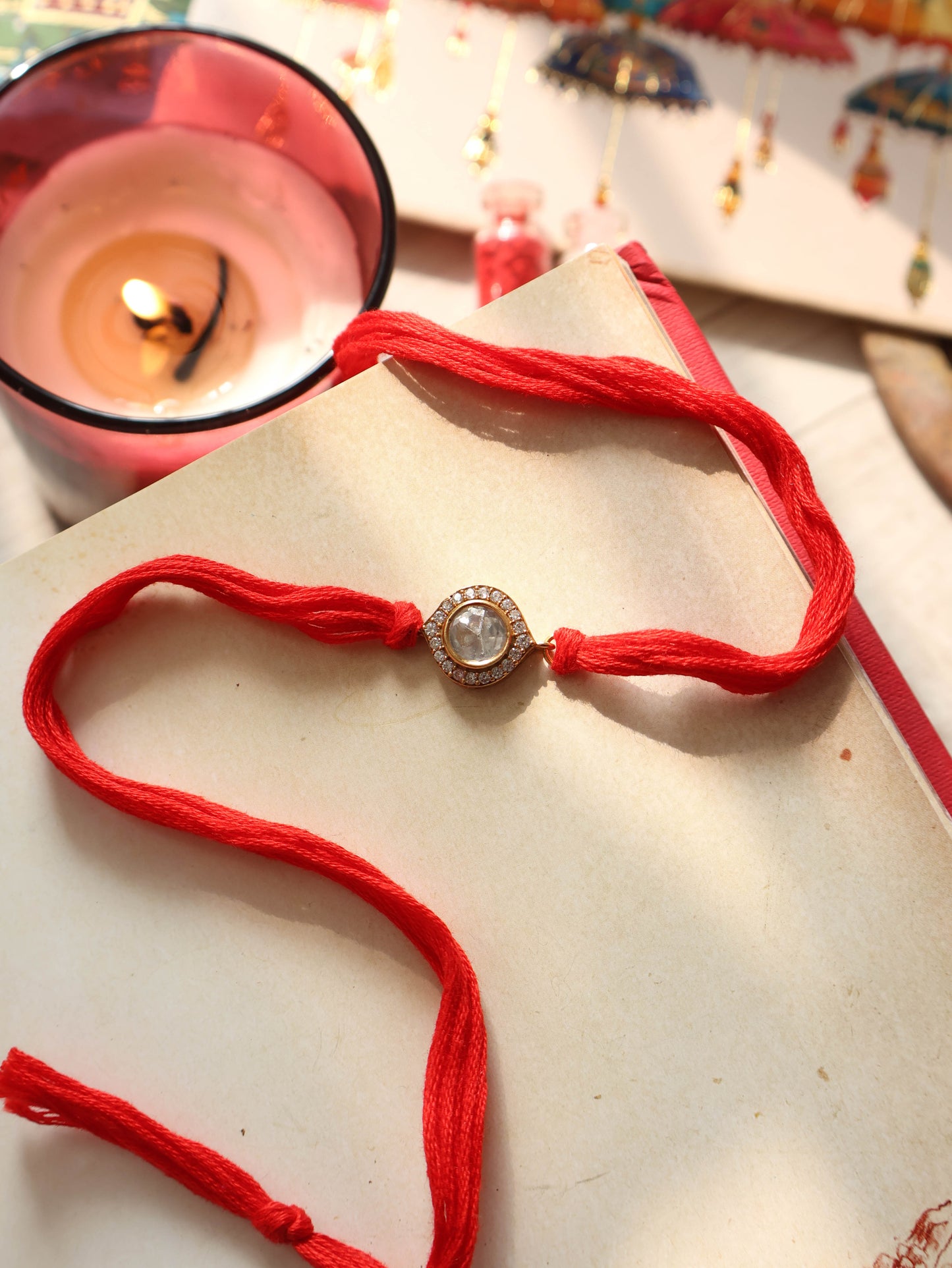 Sindh Polki Red Rakhi