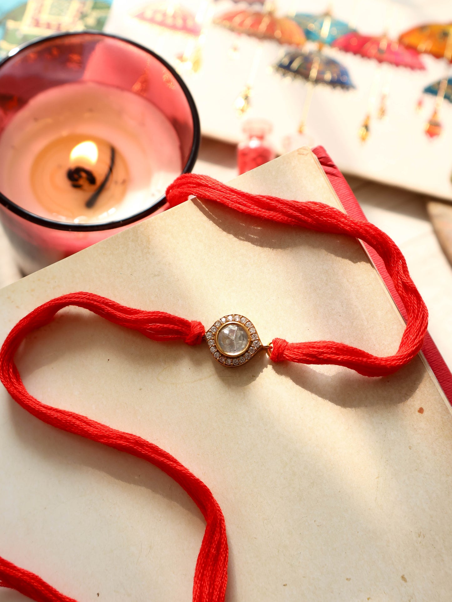 Sindh Polki Red Rakhi