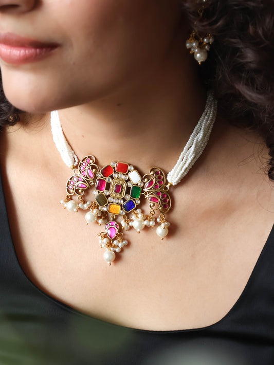 Amrutam Multicolored Necklace Set
