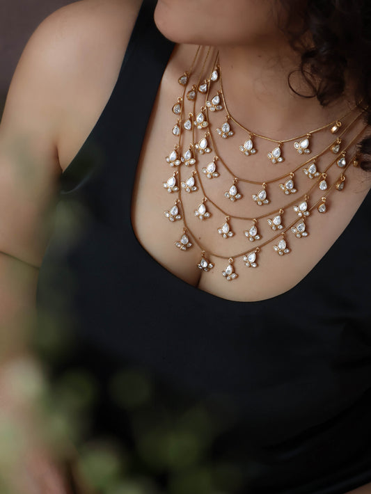 Hailey Polki Layered Necklace Set