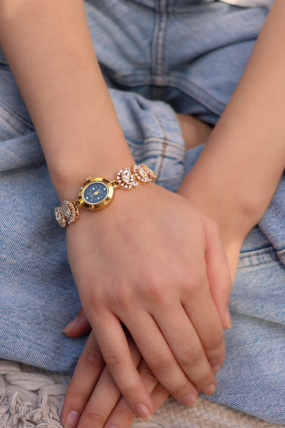 Gilded Florals Wrist Watch