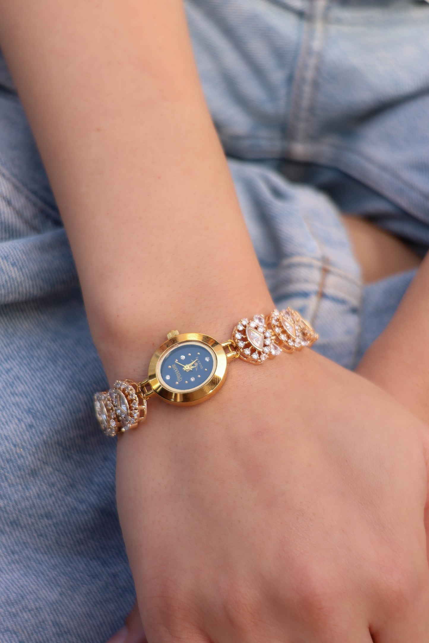 Gilded Florals Wrist Watch