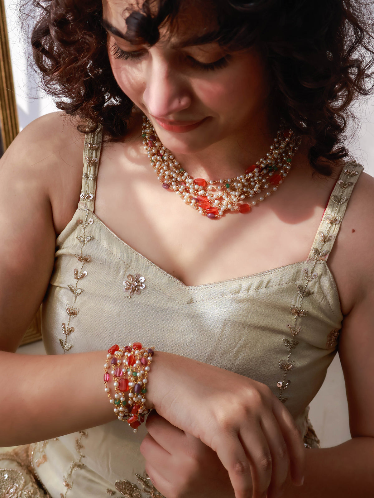 Jeeva Multicolored Necklace & Bracelet Attachment