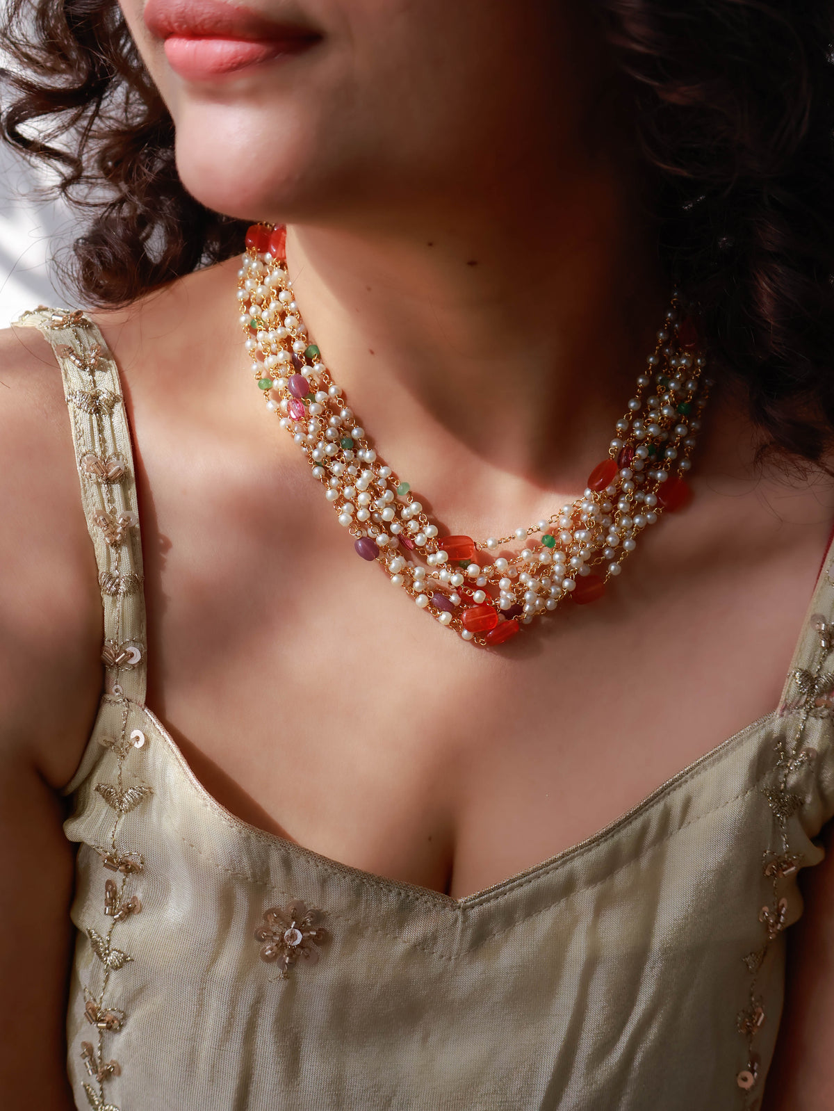 Jeeva Multicolored Necklace & Bracelet Attachment