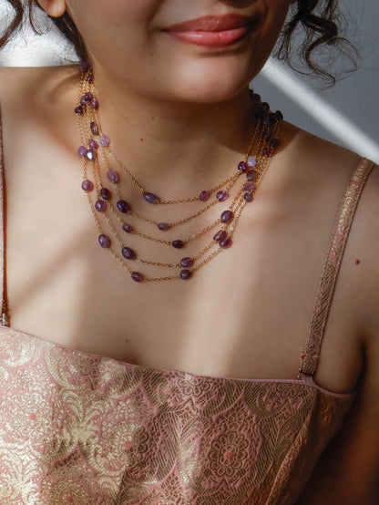 Mirza Purple Necklace