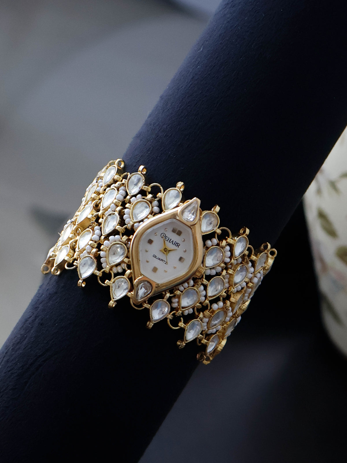 Lily Kundan Wrist Watch