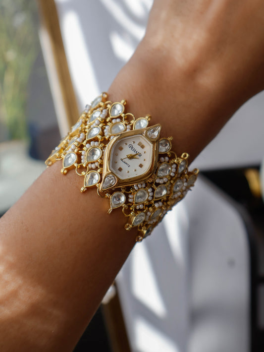 Lily Kundan Wrist Watch