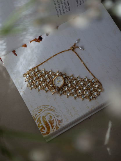 Lily Kundan Wrist Watch