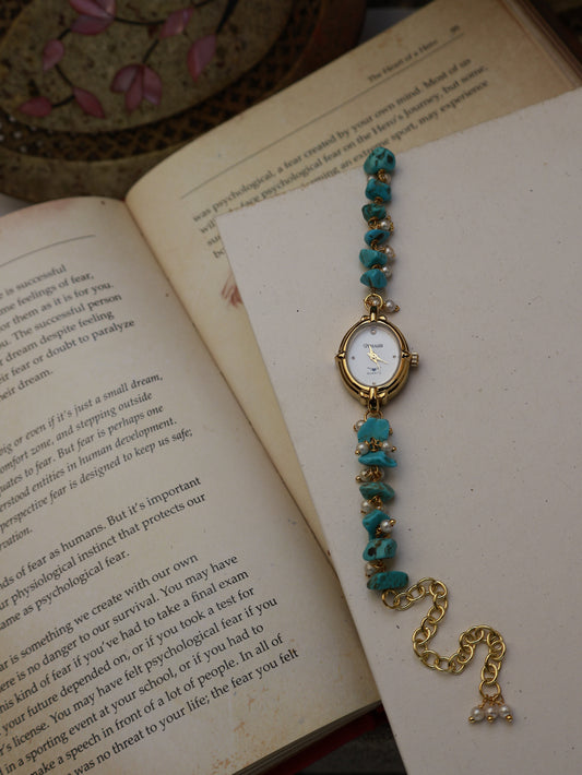 Antique Turquoise Stones Wrist Watch